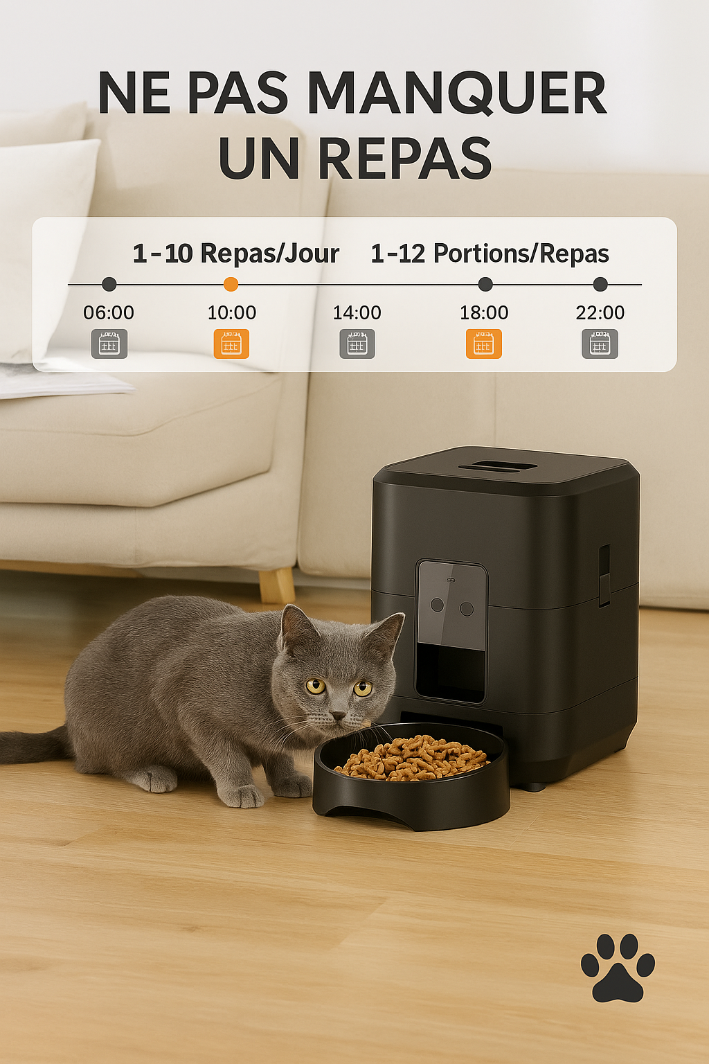Distributeur automatique de croquette connecté - 2kg